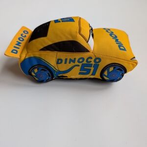 Ty Sparkle Dinoco Cruz Ramirez Yellow and Blue Plush Toy Car